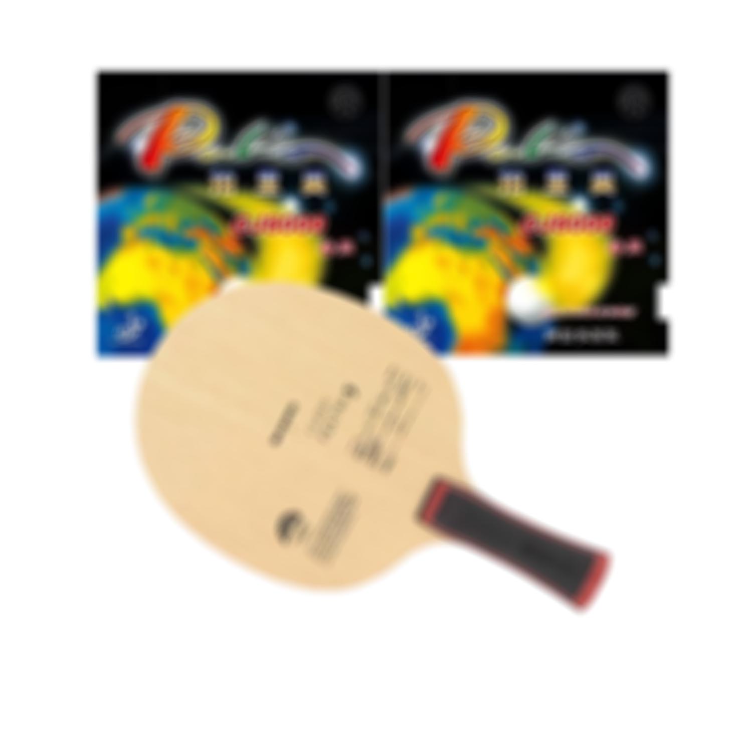 Table Tennis Grip Types - プロコンボラケット SANWEI FEXTRA 5。2枚のPalio CJ8000両面ループタイプの卓球ラバー（36-38）付き。 °