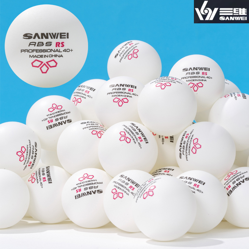 Table Tennis How To Play - SANWEI RS40+ 3 つ星卓球ボール縫い目 ABS 新素材耐久性のある高反発ピンポンボールトレーニング用