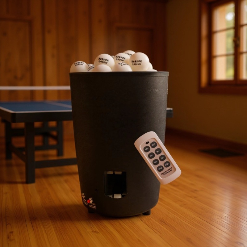 Table Tennis Touch - ポータブル卓球ボールマシン 自動充電式ピンポンロボットランチャー リモコン付き スマートコンパクト 簡単操作 頑丈