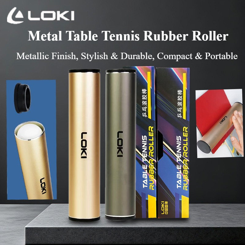 Table Tennis How To Play - LOKI メタル卓球ラバーローラーボールコンテナプロフェッショナルピンポンラバーローリングスティックラケットラバーアクセサリー