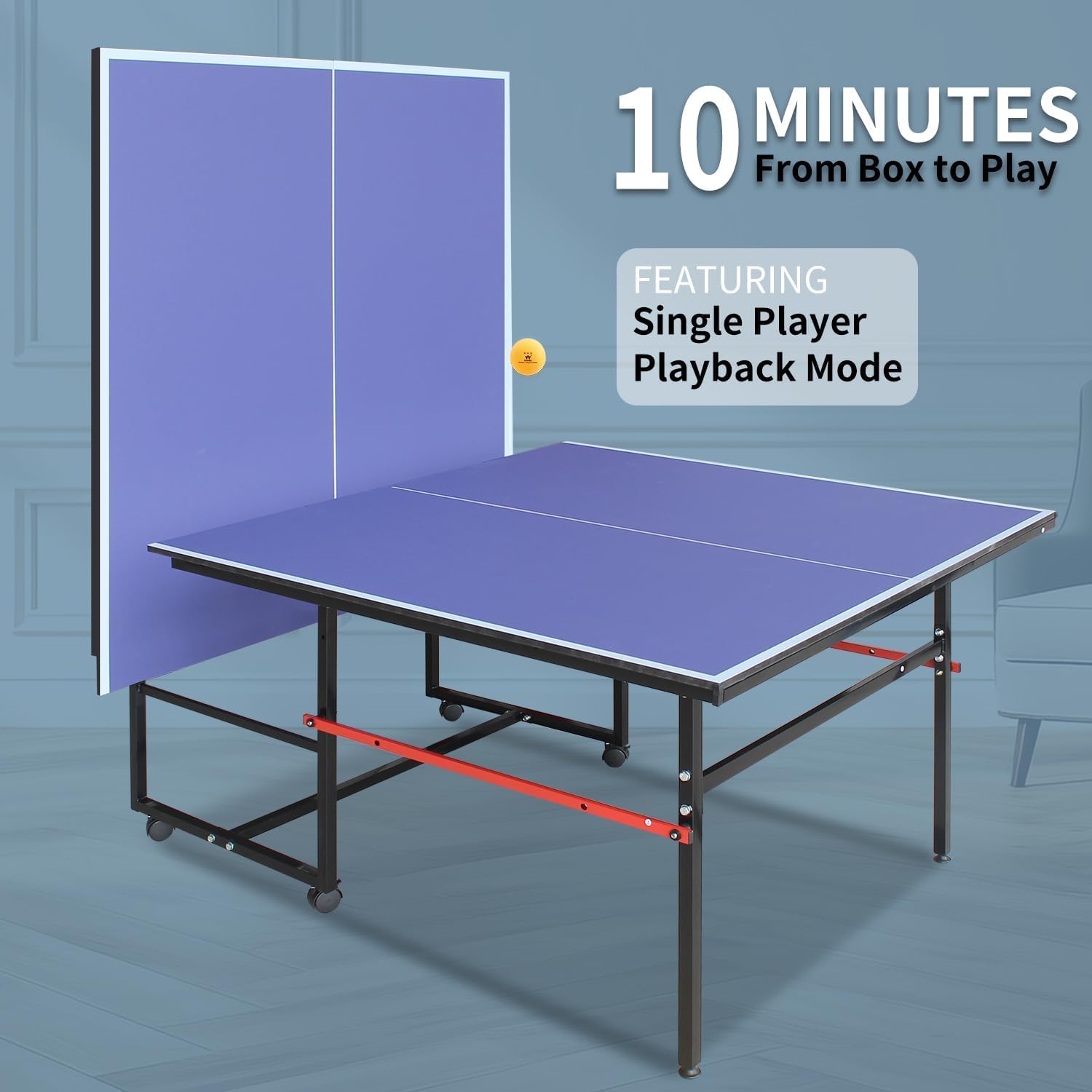 8フィートのポータブル卓球台、大人とティーン向けのプロ仕様ゲ - Table Tennis How To Play のレビューと価格