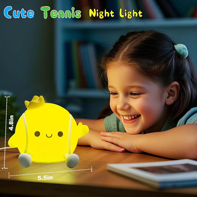 かわいいテニスナイトライトシリコン保育園用睡眠ランプタッチコ - Table Tennis Touch のレビューと価格