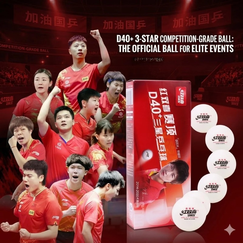 オリジナル DHS シーム付き卓球ボール D40+ ABS  - Table Tennis Animation のレビューと価格