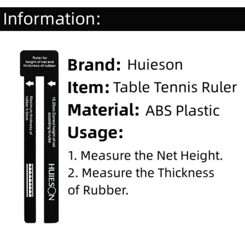 1 ピース標準卓球審判定規ゴムのネットの高さと厚さを測定する - Table Tennis Net Height のレビューと価格