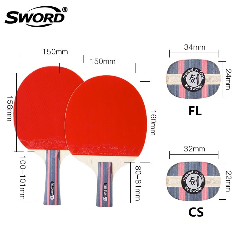 SWORD S1 卓球ラケット 5層ソリッドウッド ピンポン - Table Tennis Grip Types のレビューと価格
