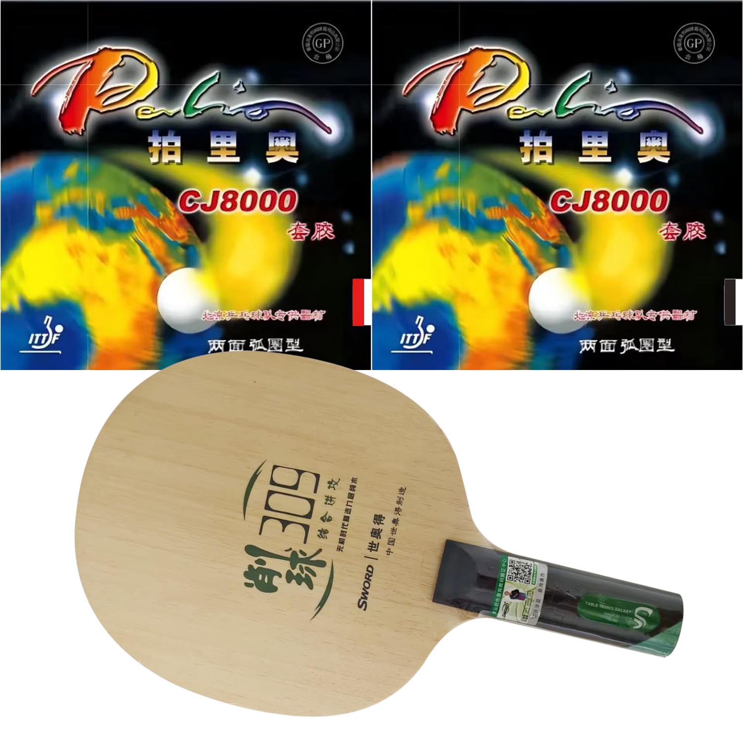 プロコンボラケットソード309チョップ卓球ブレード、パリオC - Table Tennis Grip Types のレビューと価格