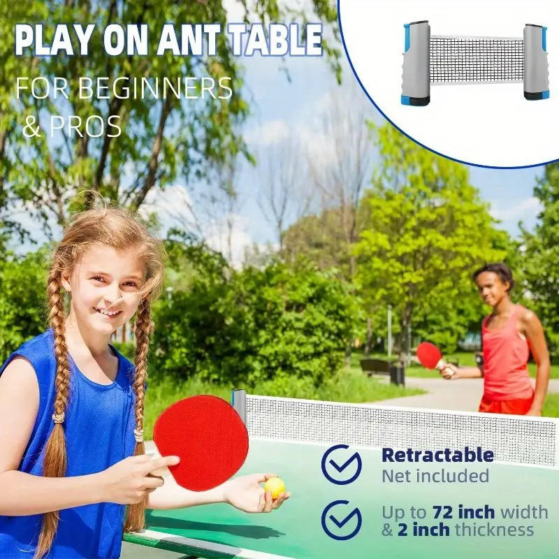 2025年ホット卓球ネットどこでも格納式ラックスポーツ交換ピ - Table Tennis How To Play のレビューと価格