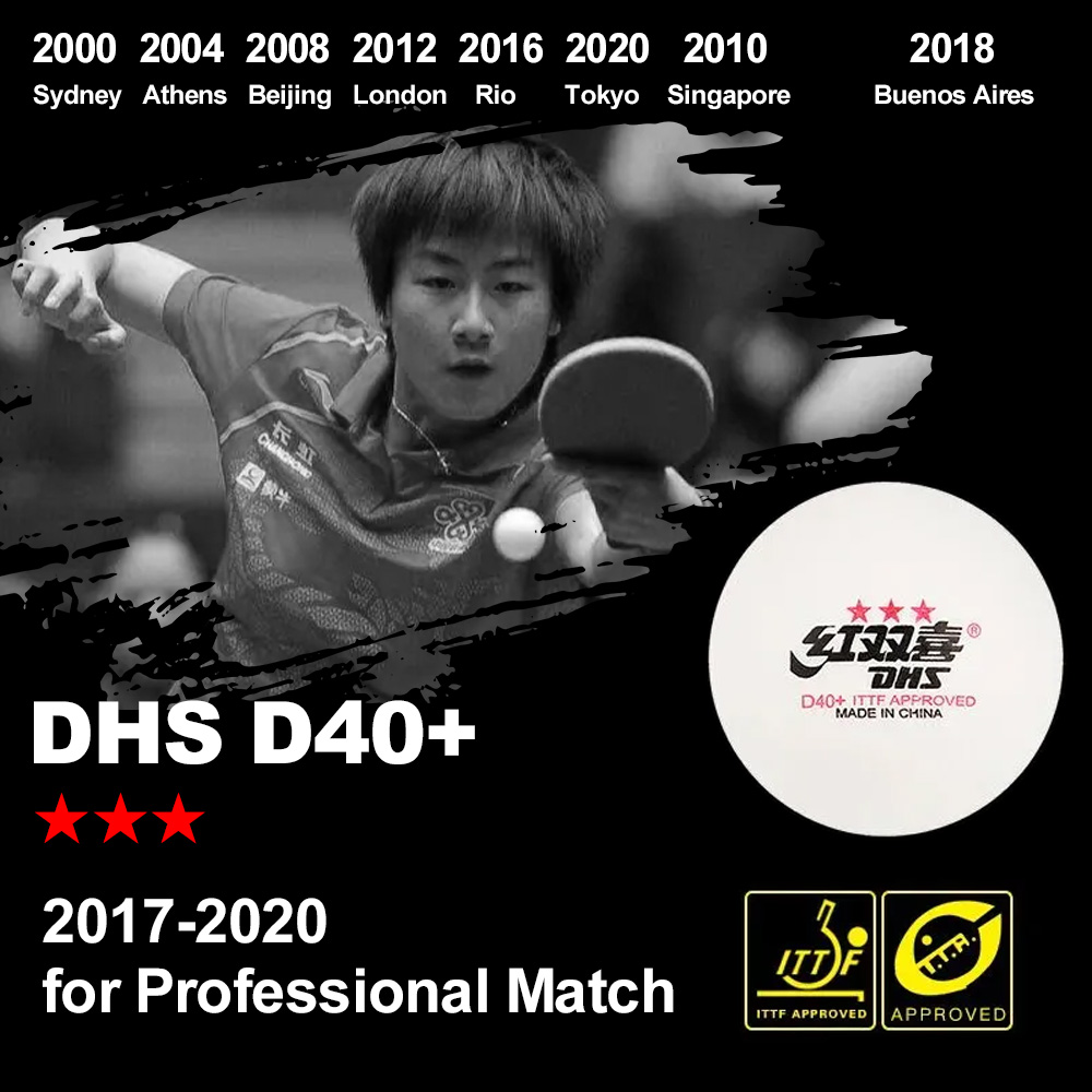 DHS D40+ DJ40+ 卓球ボール 3 スター ABS - Table Tennis How To Play のレビューと価格